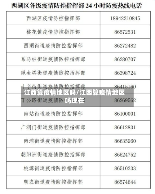 江西算疫情地区吗/江西算疫情地区吗现在