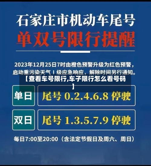 【查看车号限行,车子限行怎么看号码】