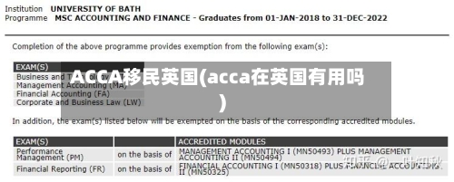 ACCA移民英国(acca在英国有用吗)-第2张图片