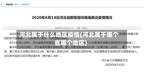 河北属于什么地区疫情(河北属于哪个省哪个地区)