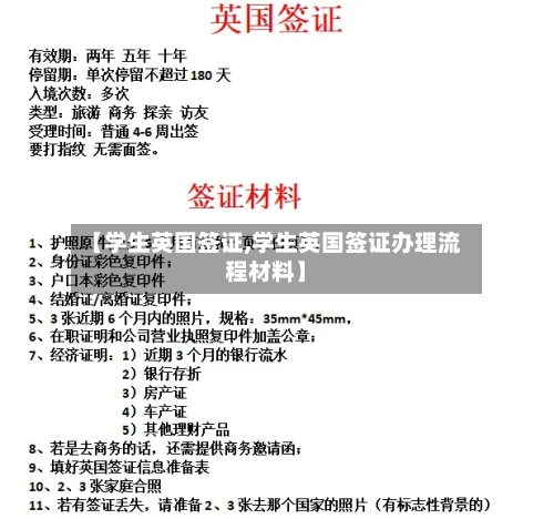 【学生英国签证,学生英国签证办理流程材料】