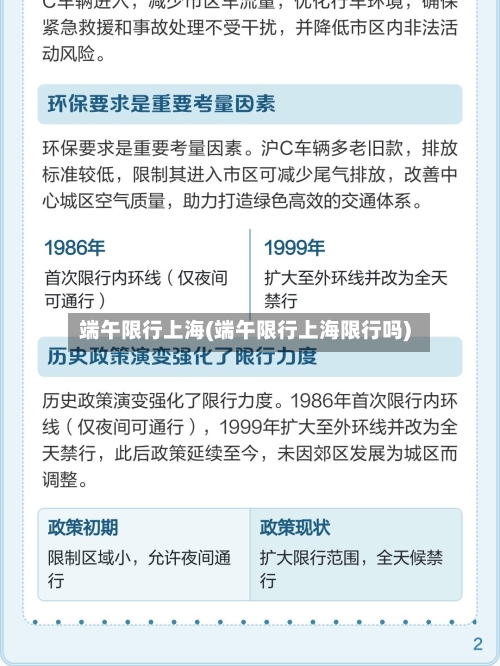端午限行上海(端午限行上海限行吗)-第2张图片