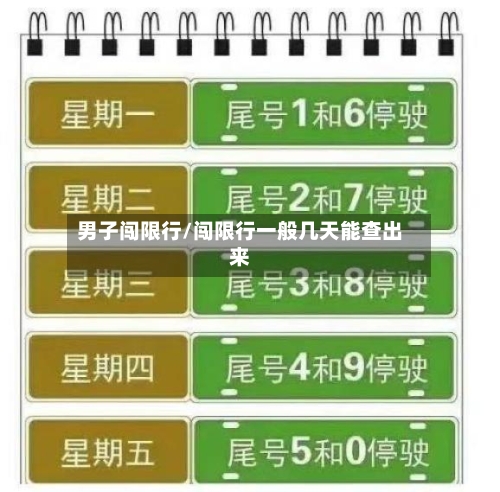男子闯限行/闯限行一般几天能查出来