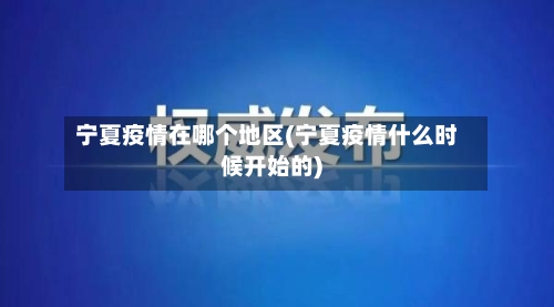 宁夏疫情在哪个地区(宁夏疫情什么时候开始的)-第3张图片