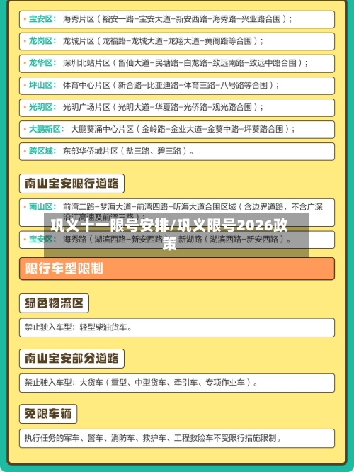 巩义十一限号安排/巩义限号2026政策-第2张图片