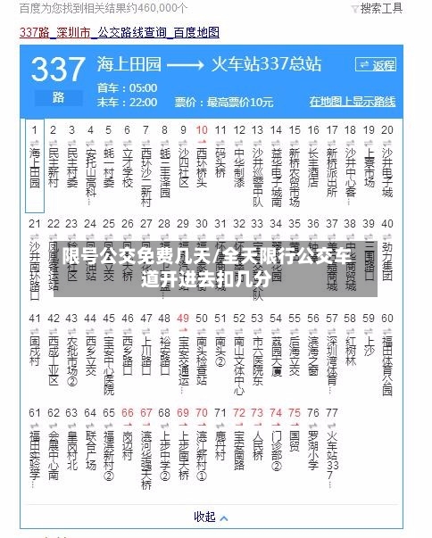 限号公交免费几天/全天限行公交车道开进去扣几分-第2张图片