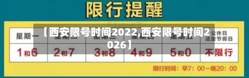 【西安限号时间2022,西安限号时间2026】-第2张图片