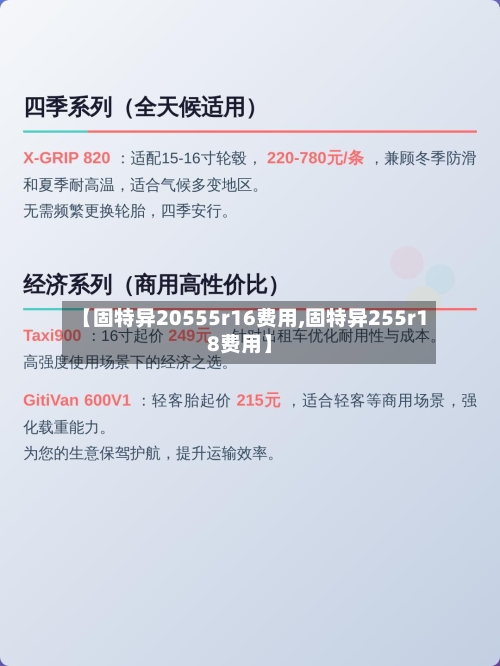 【固特异20555r16费用,固特异255r18费用】