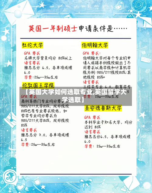 【英国大学如何选取专业,英国留学大学选取】-第2张图片