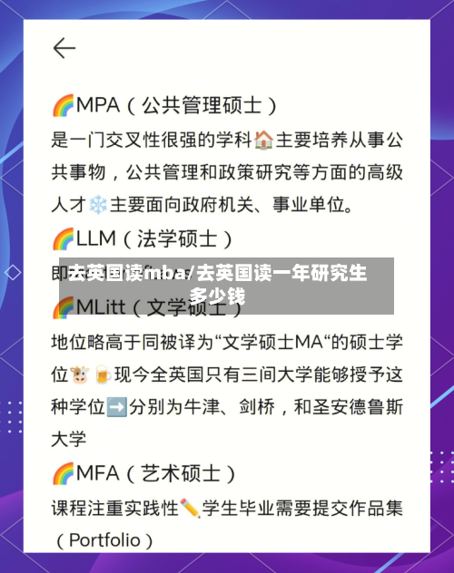 去英国读mba/去英国读一年研究生多少钱-第2张图片