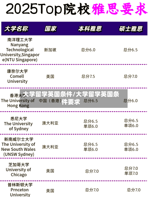 大学留学英国条件/大学留学英国条件要求-第3张图片