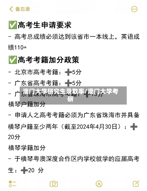 澳门大学研究生录取率/澳门大学考研-第2张图片