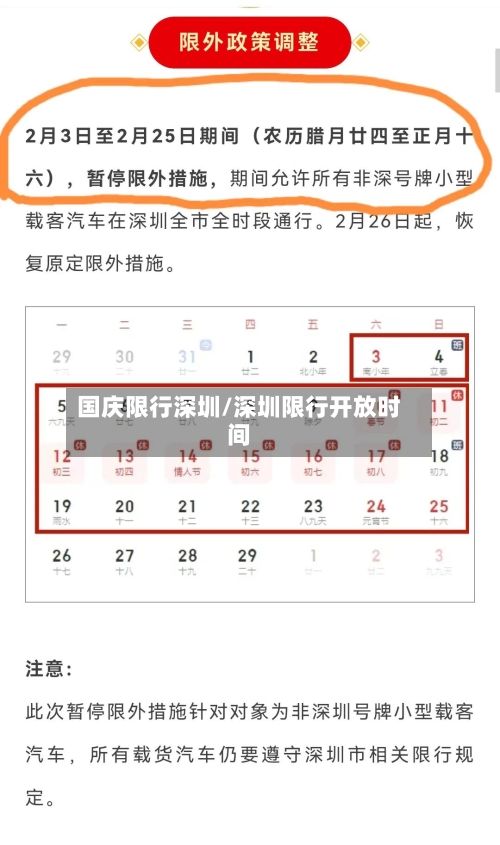 国庆限行深圳/深圳限行开放时间