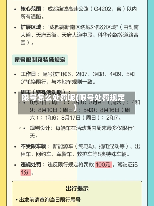 限号怎么处罚呢(限号处罚规定)-第2张图片