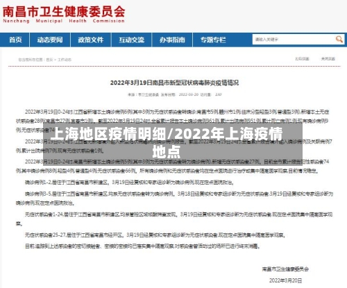 上海地区疫情明细/2022年上海疫情地点