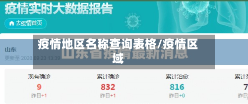 疫情地区名称查询表格/疫情区域-第2张图片