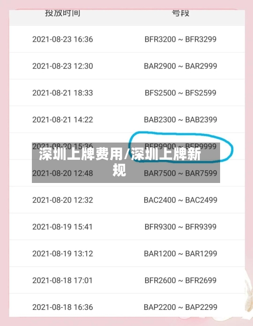 深圳上牌费用/深圳上牌新规