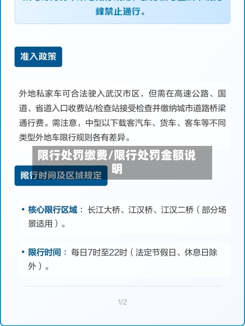 限行处罚缴费/限行处罚金额说明-第2张图片