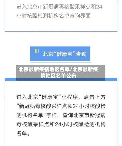 北京最新疫情地区名单/北京最新疫情地区名单公布