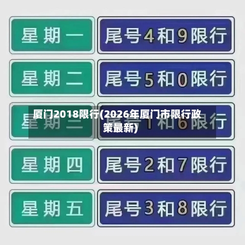 厦门2018限行(2026年厦门市限行政策最新)