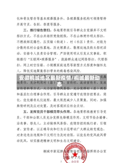 安徽桐城地区最新疫情/桐城最新动态