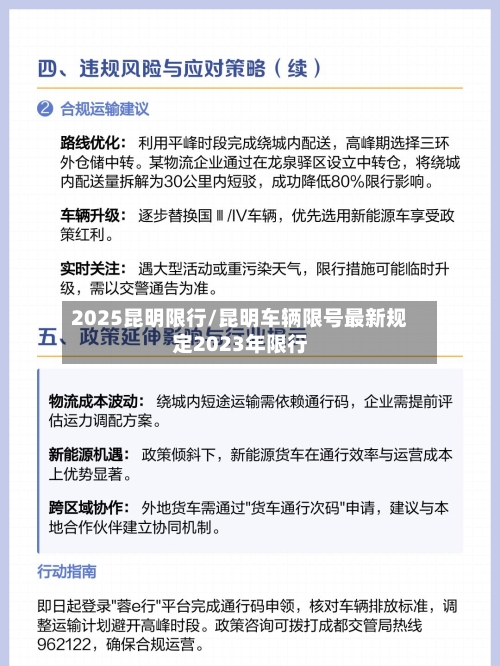 2025昆明限行/昆明车辆限号最新规定2023年限行