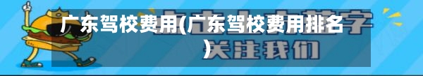 广东驾校费用(广东驾校费用排名)-第2张图片