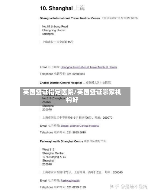英国签证指定医院/英国签证哪家机构好-第2张图片