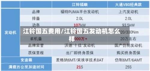 江铃国五费用/江铃国五发动机怎么样-第2张图片