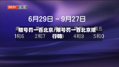 限号罚一百北京/限号罚一百北京限行吗-第3张图片