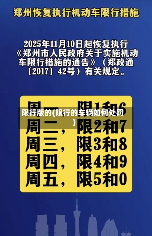 限行版的(限行的车辆如何处罚)-第2张图片