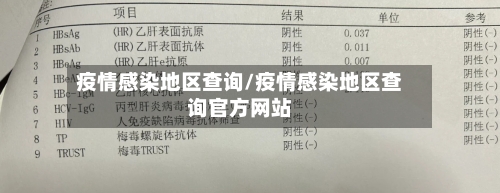 疫情感染地区查询/疫情感染地区查询官方网站