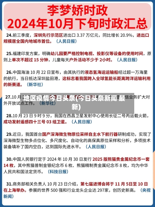 地区疫情今日头条(今日头条新闻 最新)
