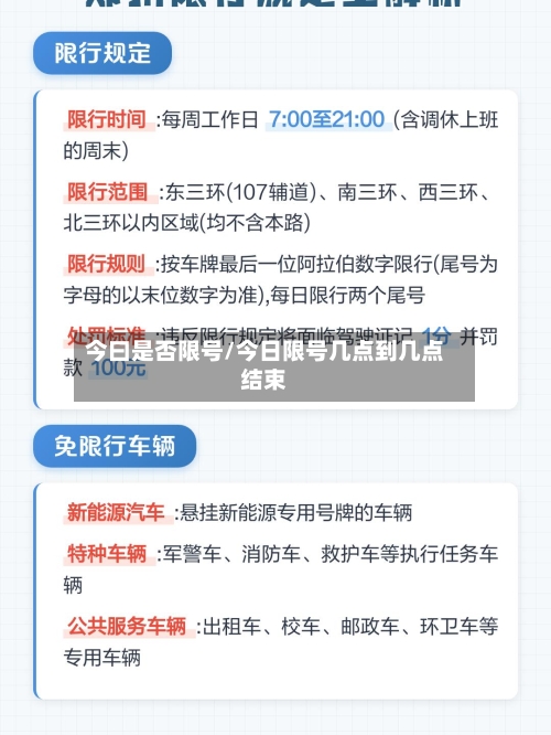 今曰是否限号/今日限号几点到几点结束-第3张图片