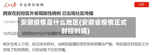 安徽疫情是什么地区(安徽省疫情正式封控时间)-第2张图片