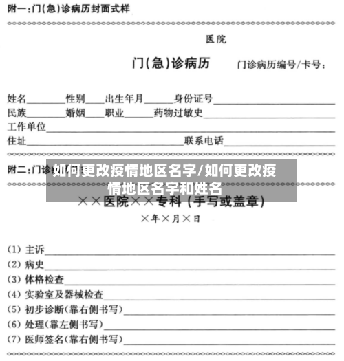 如何更改疫情地区名字/如何更改疫情地区名字和姓名