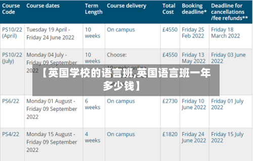 【英国学校的语言班,英国语言班一年多少钱】-第2张图片