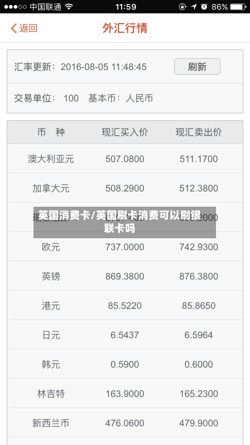 英国消费卡/英国刷卡消费可以刷银联卡吗
