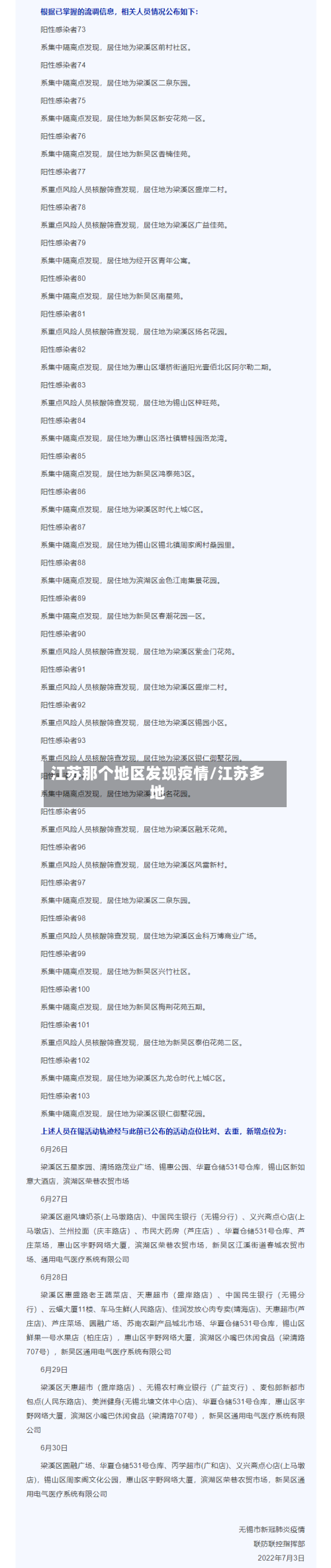 江苏那个地区发现疫情/江苏多地-第2张图片