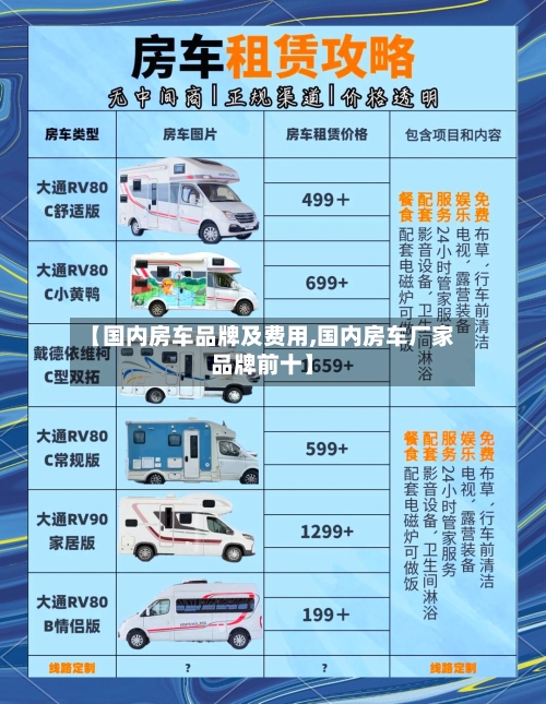 【国内房车品牌及费用,国内房车厂家品牌前十】-第2张图片