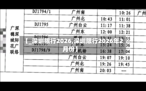【_深圳限行2026,深圳限行2026年2月份】