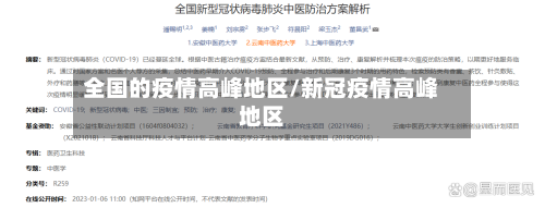 全国的疫情高峰地区/新冠疫情高峰地区
