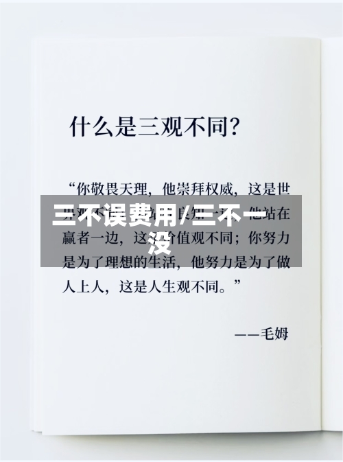 三不误费用/三不一没-第2张图片