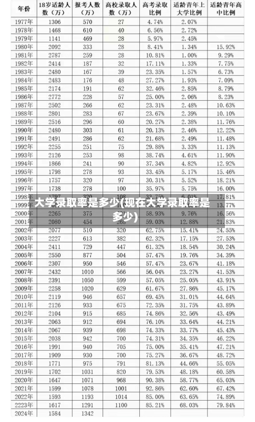 大学录取率是多少(现在大学录取率是多少)