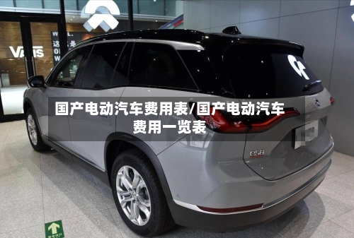 国产电动汽车费用表/国产电动汽车费用一览表-第2张图片