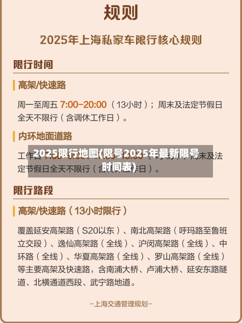 2025限行地图(限号2025年最新限号时间表)