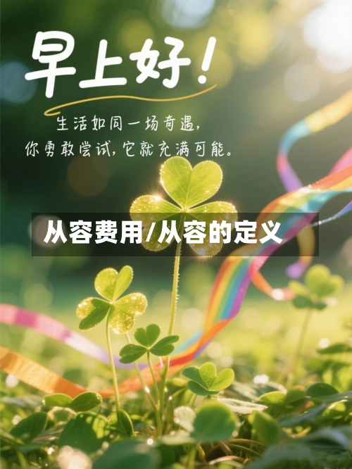 从容费用/从容的定义-第2张图片