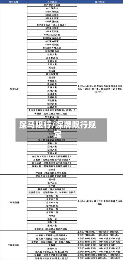 深马限行/深牌限行规定-第2张图片