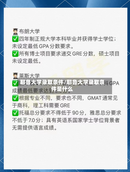 耶鲁大学录取条件/耶鲁大学录取条件是什么