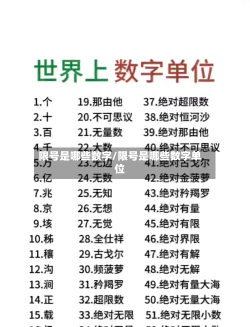 限号是哪些数字/限号是哪些数字单位